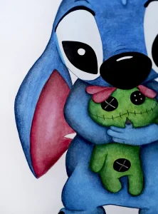 Acuarela de Stitch